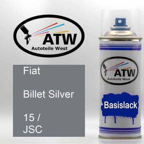 Fiat, Billet Silver, 15 / JSC: 400ml Sprühdose, von ATW Autoteile West.